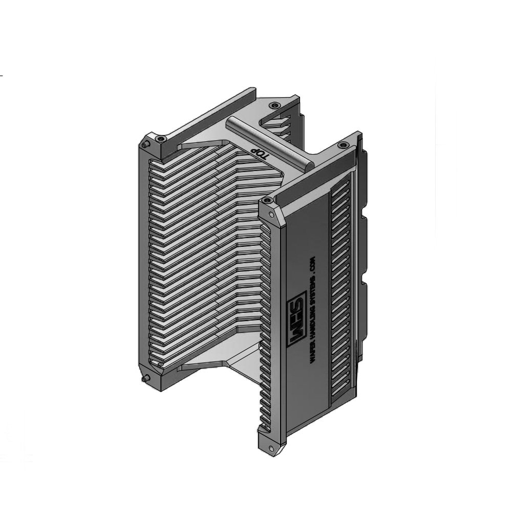 3" (76 mm) Aluminum electroless nickel wafer carrier | 25 slot H-bar / H-bar | Angular | MOQ 5 3" (76 mm) Aluminum electroless nickel wafer carrier | 25 slot H-bar / H-bar | Angular | MOQ 5