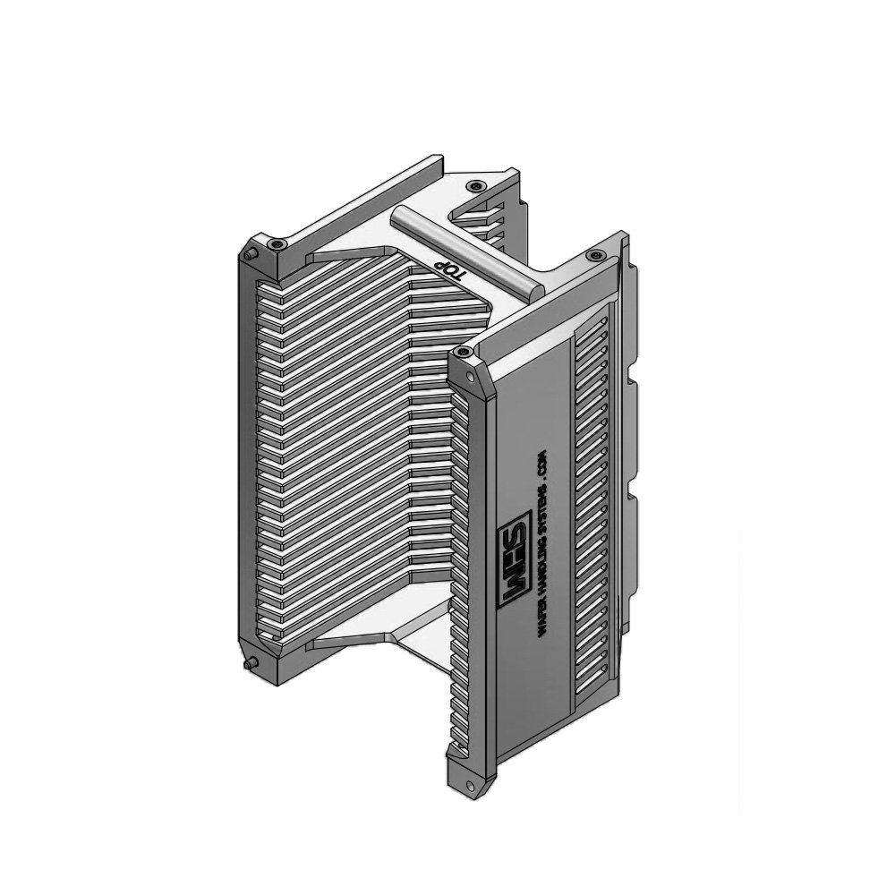 3" (76 mm) Aluminum electroless nickel cassette | 25 slot H-bar / H-bar | Flat | MOQ 5 3" (76 mm) Aluminum electroless nickel cassette | 25 slot H-bar / H-bar | Flat | MOQ 5