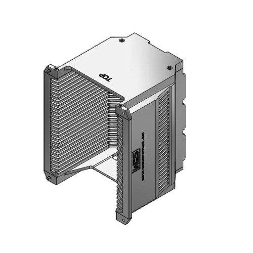 4" (100 mm) Aluminum electroless nickel cassette | 25 slot End wall/H-bar | Flat | MOQ5 4" (100 mm) Aluminum electroless nickel cassette | 25 slot End wall/H-bar | Flat | MOQ5