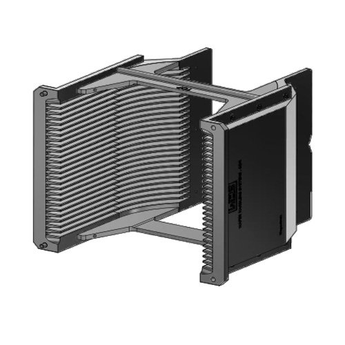 6" (150 mm) Aluminum electroless nickel cassette | 25 slot H-bar/H-bar | Angular | MOQ5 6" (150 mm) Aluminum electroless nickel cassette | 25 slot H-bar/H-bar | Angular | MOQ5