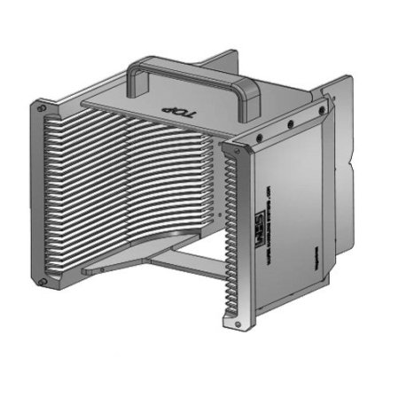 6" (150 mm) Aluminum electroless nickel cassette | 25 slot End wall/H-bar | Handle | Angular | MOQ5