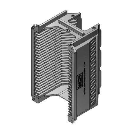 3" (76 mm) Aluminum hard clear anodized wafer carrier | 25 slot H-bar / H-bar | Angular | MOQ 5