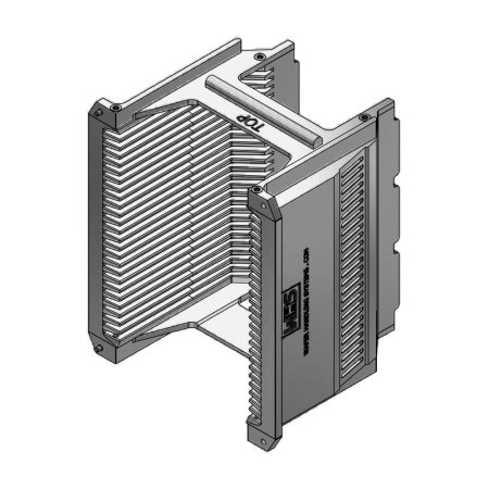 4" (100 mm) Aluminum hard clear anodized cassette | 25 slot H-bar / H-bar | Angular | MOQ 5